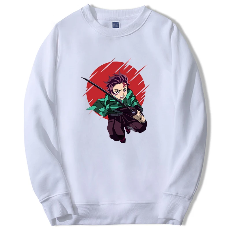 

2024 Demon Slayer Hot Japan Anime Hoodies Men Women Tanjirou Manga Graphic Sweatshirt Loose Long Sleeve Streetwear Sportswear