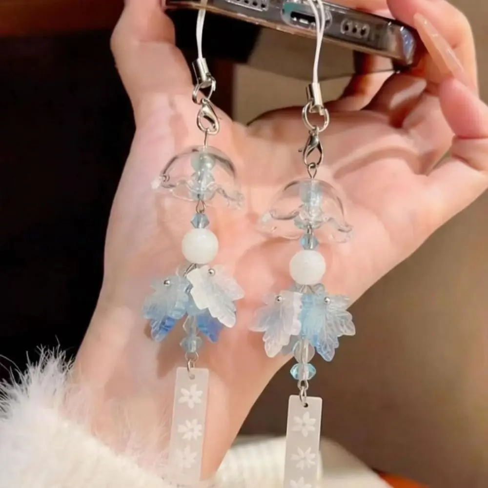Resin Jasmine Wind Chime Pendant Chinese-style Handmade Backpack Hanging Pendant Decorative Beaded Pendant Bag Decoration