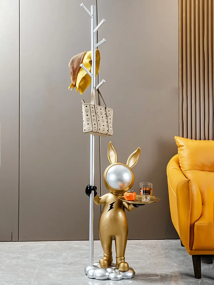 Nordic Home Decor Rabbit Statue Luxury LivingRoom Decoration Large Floor Resin Sculpture Room Decor Home Accessories Coat Hanger