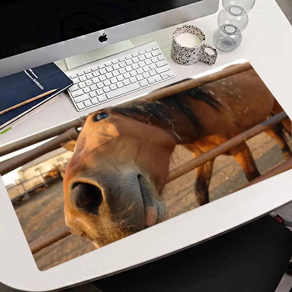 horse Mouse Pad 900x400mm HD Print Durable Rubber mouse pad grande Mousepad PC Computer Gaming Lock Edge Mousepad XXL Non-slip M