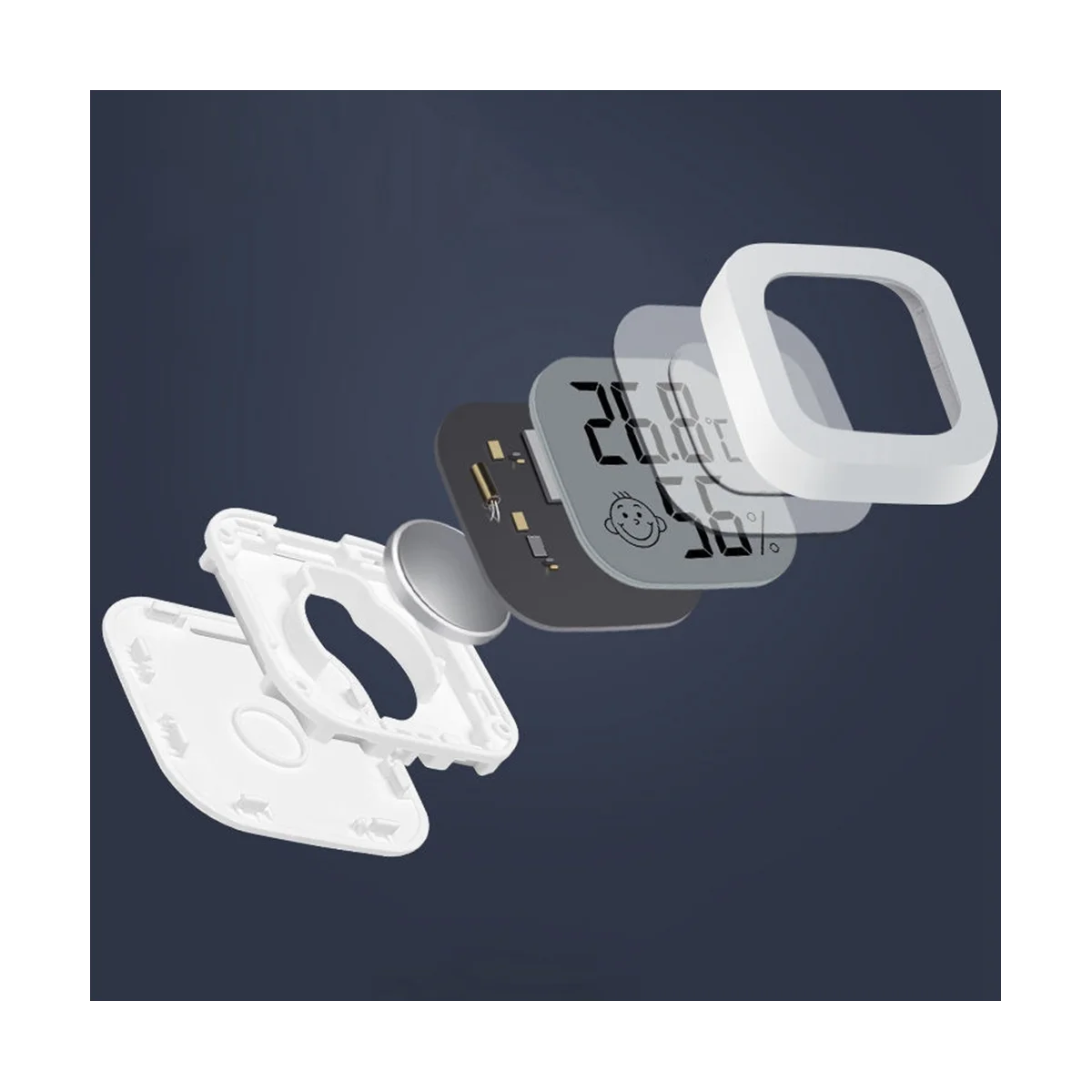 Mini termómetro Digital LCD para interiores, higrómetro, medidor de temperatura y humedad, Sensor, 12 piezas