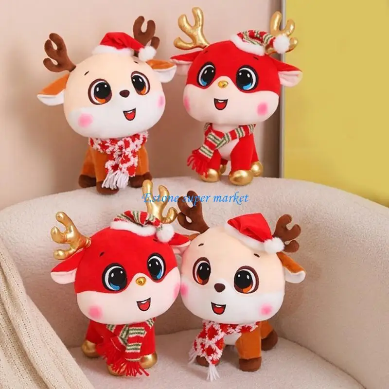 090B Christmas Stuffed Animal Doll Christmas Reindeer Stuffed Animals Plush Toy