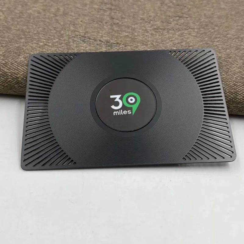 Customized product Custom RFID Electronic NFC Frosted Metal Business Card With Logo