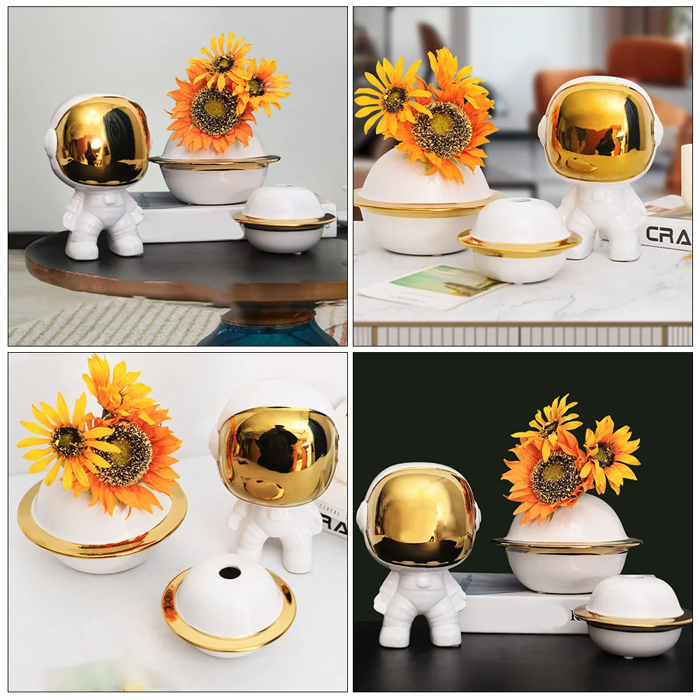 

Ceramic Ufo Wear-Resistant Desktop Table Decor Decorative Ornament for Home Garden Festival Ufo Decor Kids Accessory