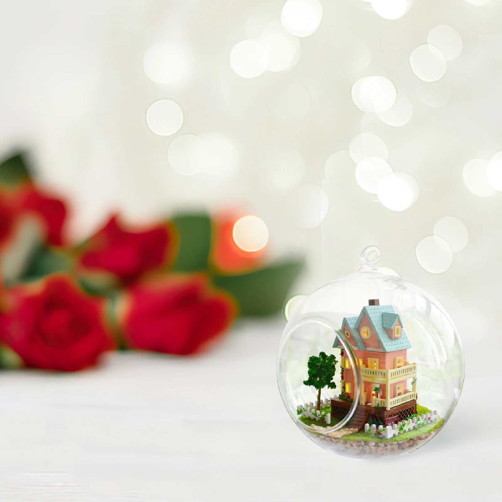 Glass DIY Glass House Kit Unfinished Miniature Creative Project Emotional Communication Valentines Birthday Gift