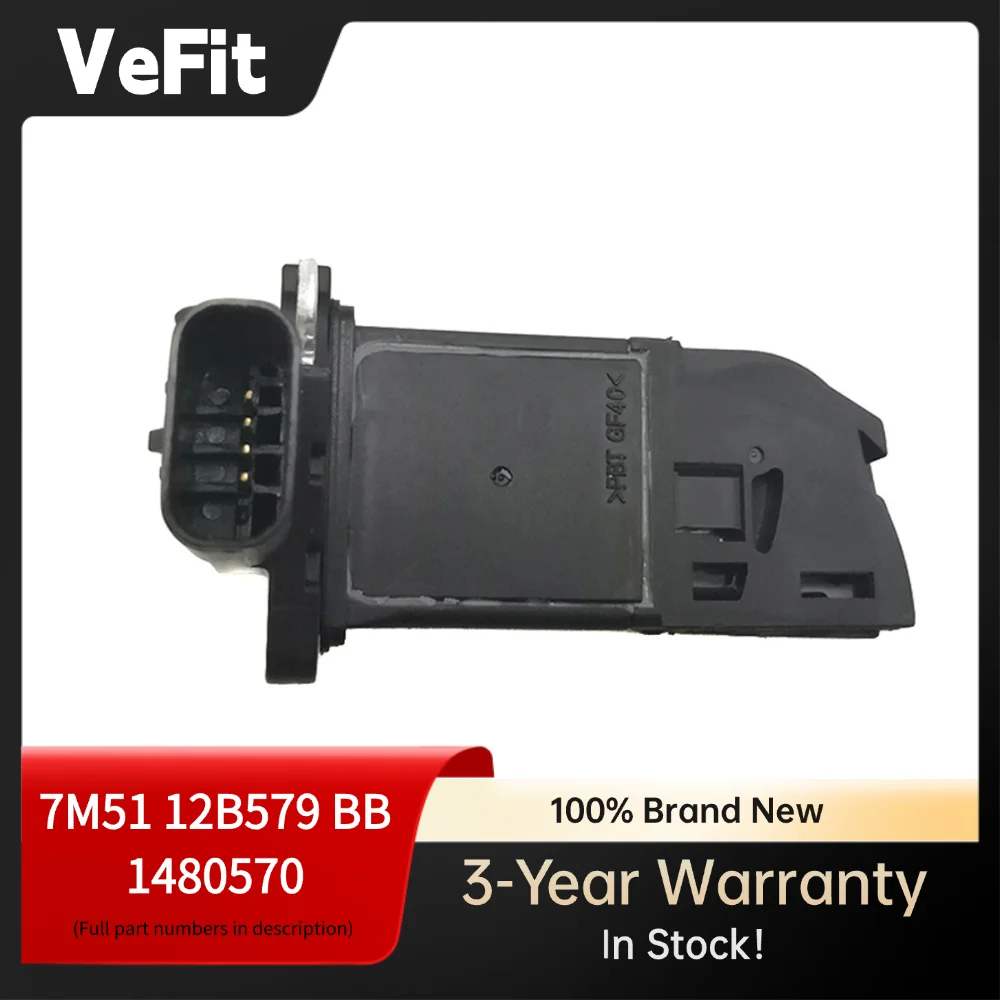 

Датчик массового расхода воздуха MAF 7M5112B579BB 1480570 для Ford Focus II III C-MAX Kuga 2.0 TDCi 1.6 TDCi 1997-2020