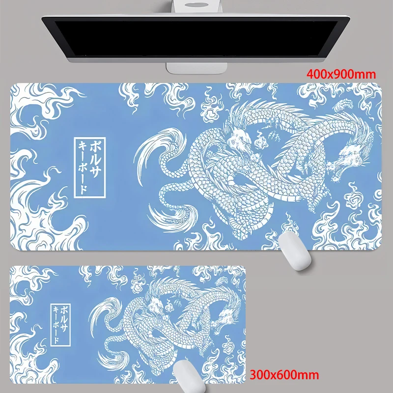 Large Pc Mousepad Japanese Style 900x400mm Mouse Pad Speed Sea Wave Desk Mats Gamer Mouse Pad Keyboard Mat Mouse Pad for Gaming