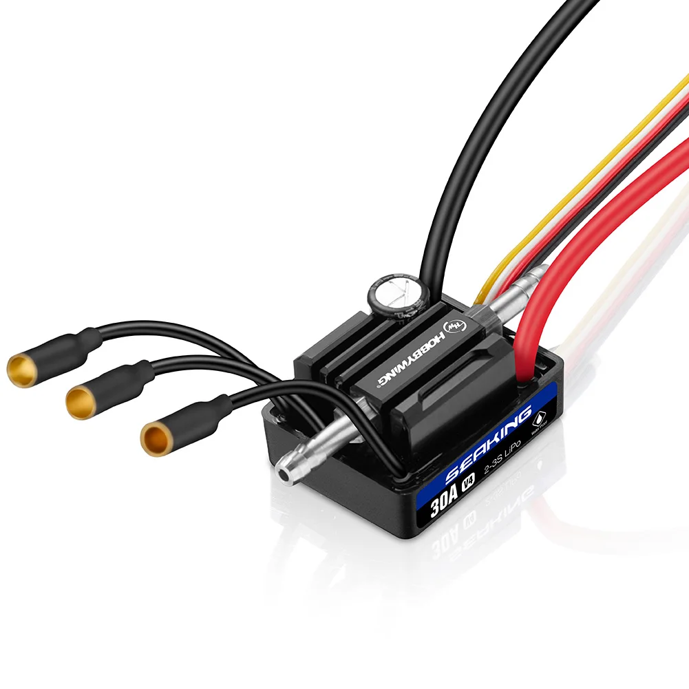HOBBYWING Seaking Brushless ESC Boat Sensorless ESC 30A 60A 90A 120A 160A V4 Series IP67 Waterpoof Built-in BEC For RC Boats