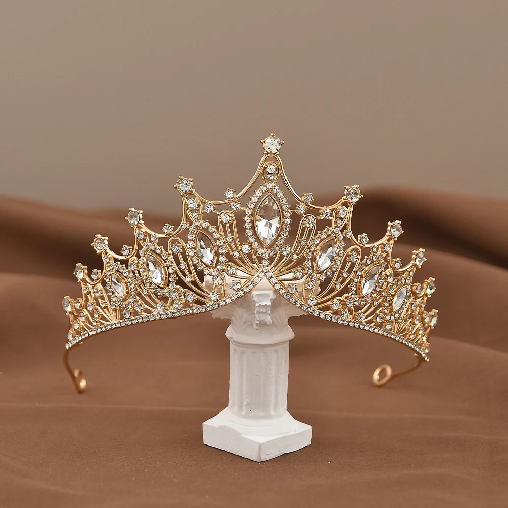 Children\'s Crown Headdress Baroque Temperament Performance Crown Little Princess Dress Accessories Birthday Hair Accessories