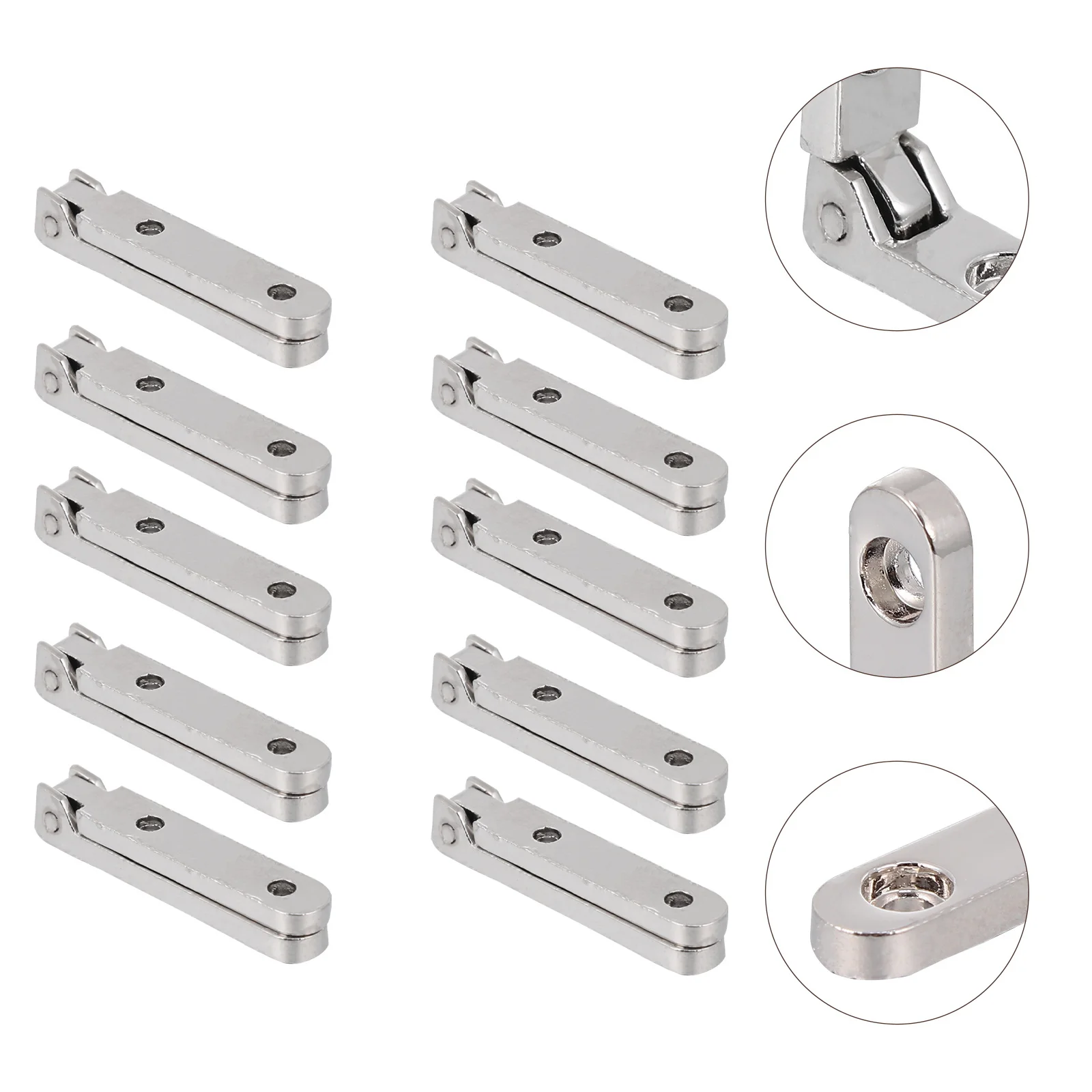

10Pcs Zinc Alloy Hinges 90 Degree Premium Decorative Hinge for Wine Box Wooden Chest Case Folding Furniture Hinges