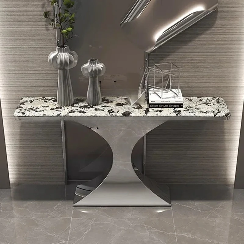 HYS   New  Mild Luxury Marble Luxury Stone Console Tables Console