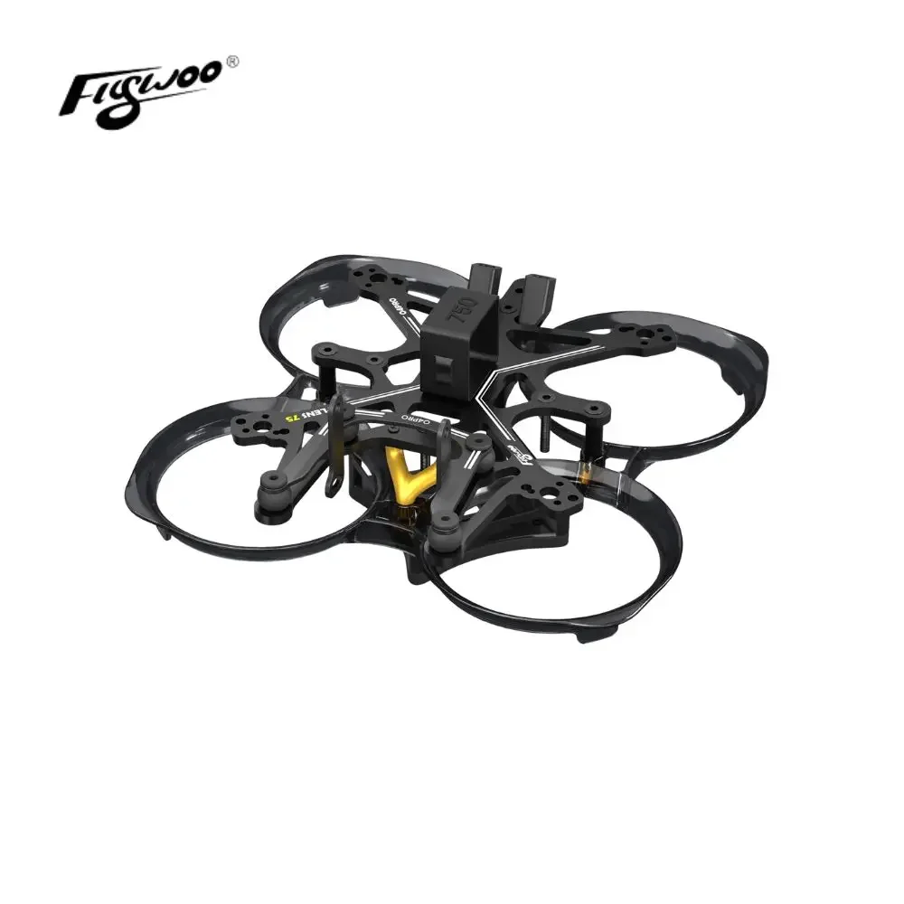 Flywoo FlyLens 75 1,6 inch FPV Drone Frame Kit voor O3 Lite O4 O4 Pro, koolstofvezel RC Quadcopter DIY-bouwonderdelen met hardware