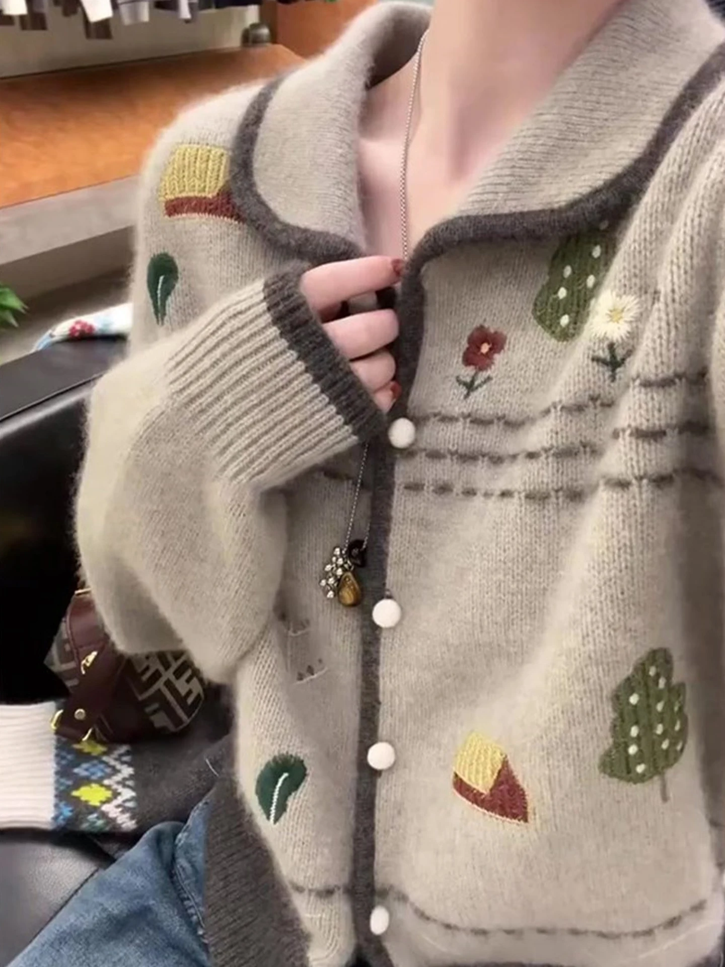 

Comfortable Thi Long Sve Knitwear Top Faionable Loose Design Versatile Early Autumn Euro Sle Women's Camere Sweater