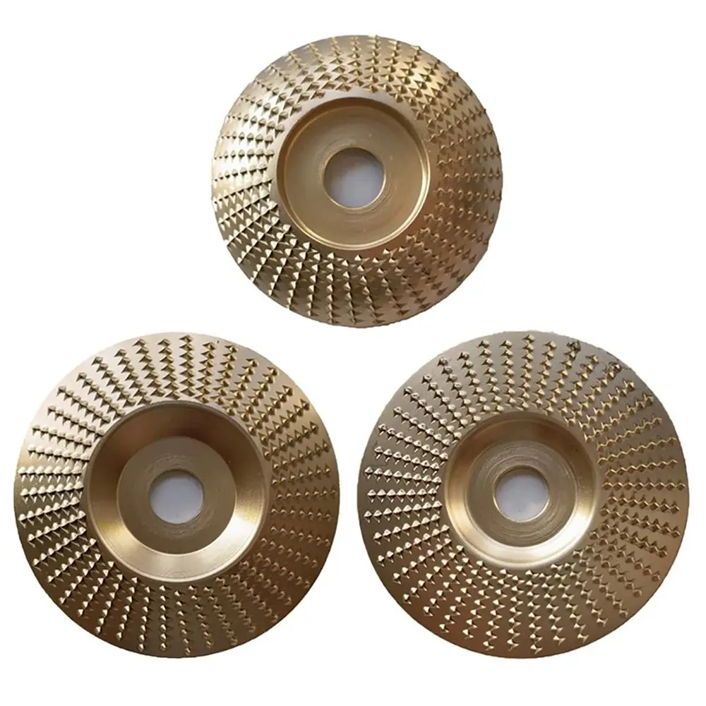 1/3Pcs Shaping Carving Sanding Wood Grinding Wheel Carbon Steel Abrasive Tool Wood Polishing Wheel Rotary Arc/Flat/Bevel