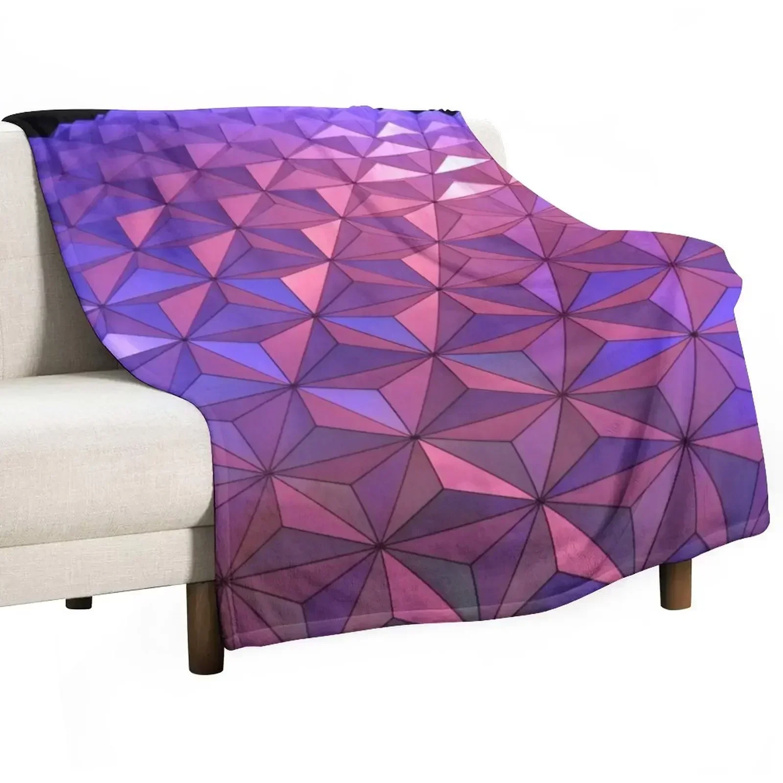 

Geometric shapes on Spaceship Earth Epcot Florida Throw Blanket Stuffeds Soft Beds Nap Blankets