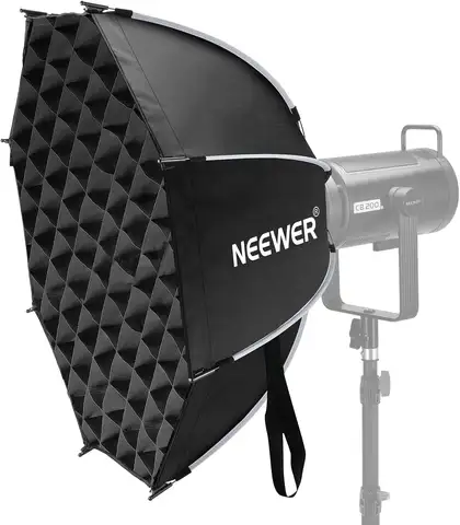 25.6'' Octagonal Softbox with Quick Release, Diffusers, Grid & Bag for Studio Lighting