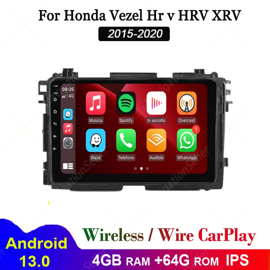 

Autoradio Carplay For Honda Vezel HR V HRV XRV 2015 - 2020 Android Screen Carplay Stereo Multimedia Video Player Navigation BT
