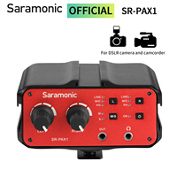 Saramonic SR-PAX1 2-Channel Audio Interface with Phantom Power Dual XLR 6.3 & 3.5mm Inputs for iPhone X 8 7 6 Guitar DSLR Camera