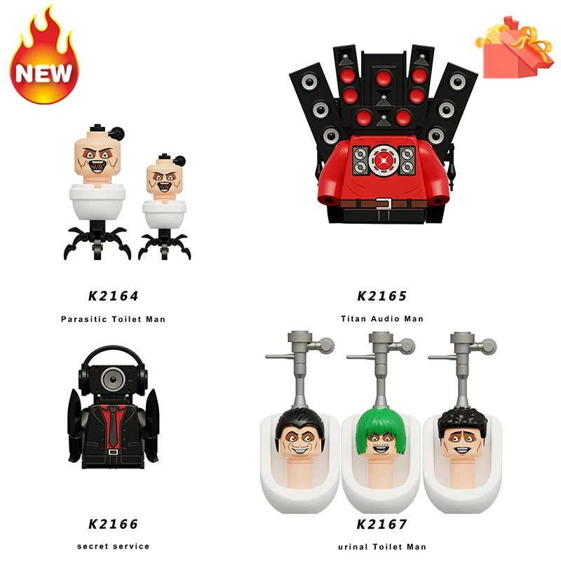 New Toilet Vs Tv Man Anime Mini Figure Slayer Giant Speaker Box Diy Models Building Blocks Toys Boys Girls Gift New Juguetes