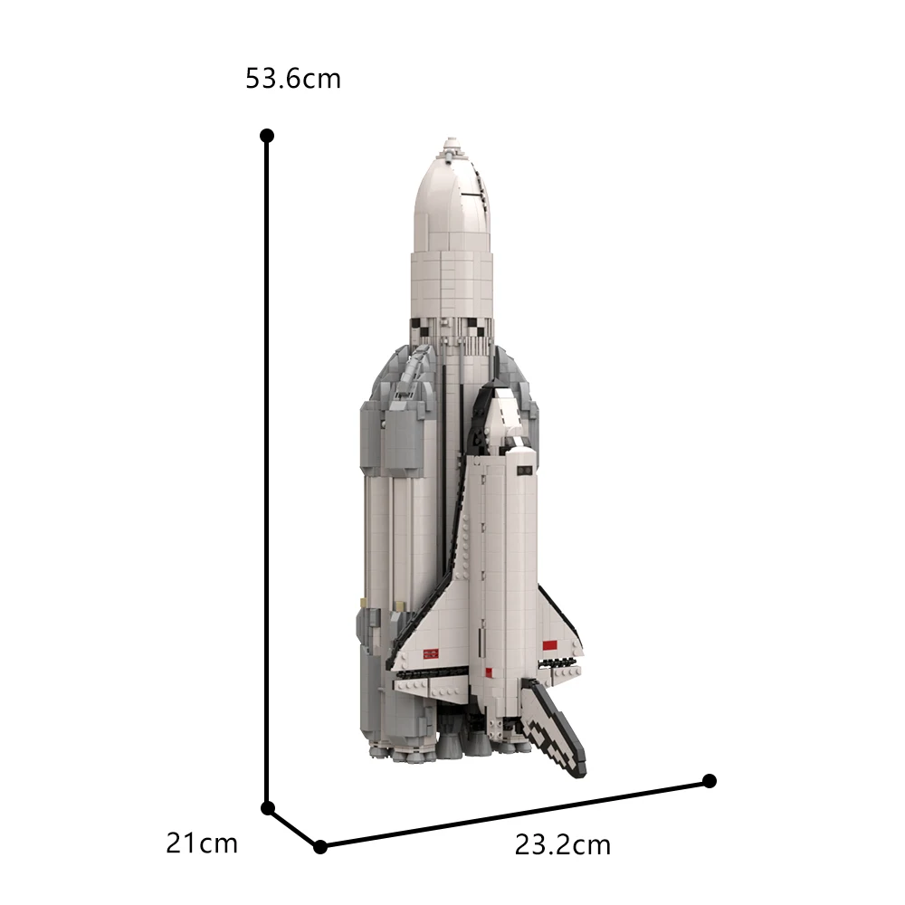 BuiMOC Space Launch Spacecraft Model Building Block Set 1:110 Energia Buran Snowstorm Rocket Explore Bricks Children Toys Gifts