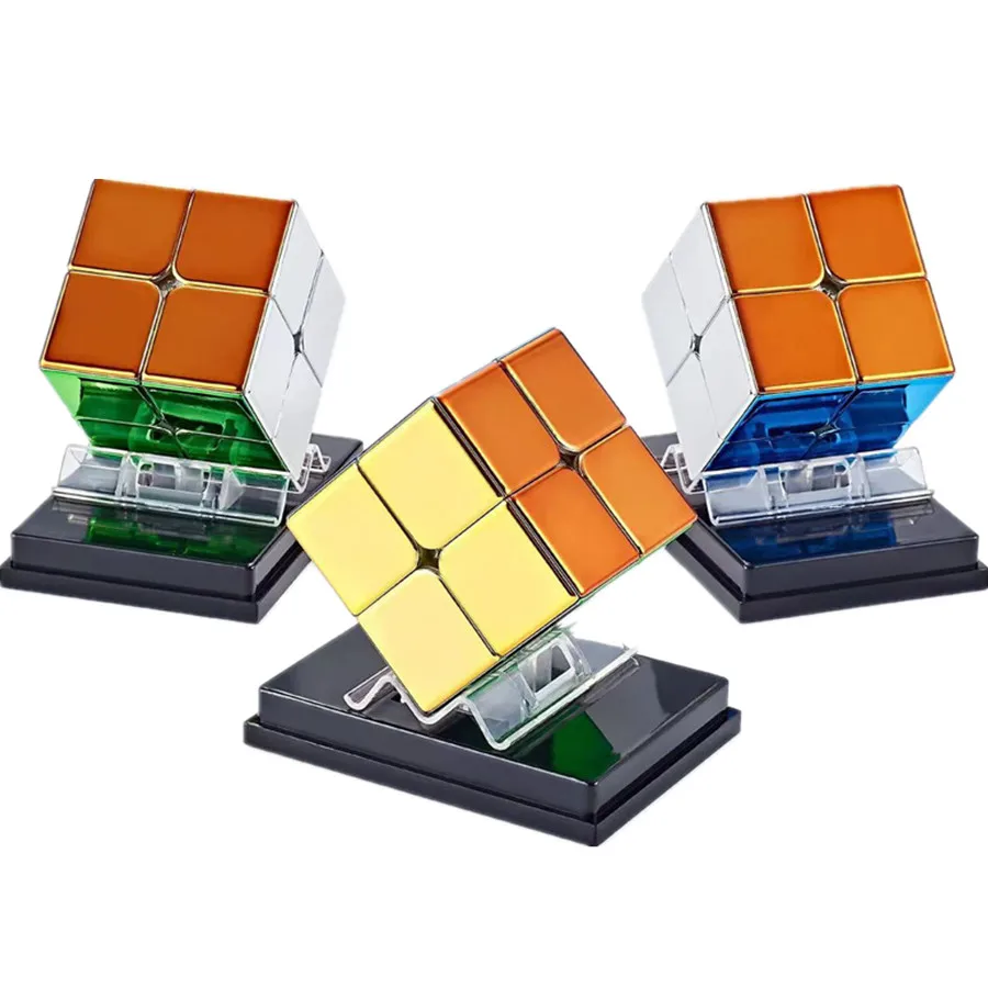 Cyclone Boy Electroplating Process Magnetic  2x2 Magic Cube Professional SpeedCube Cubo Magico Puzzle Toy For Children Kids Gift