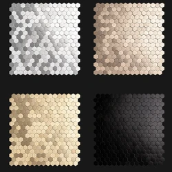 Hexagon Mosaic Background Wall Sticker 3d Peel and Stick KTV Hotel Bar Self Adhesive Tile Stickers for Kitchen Bathroom