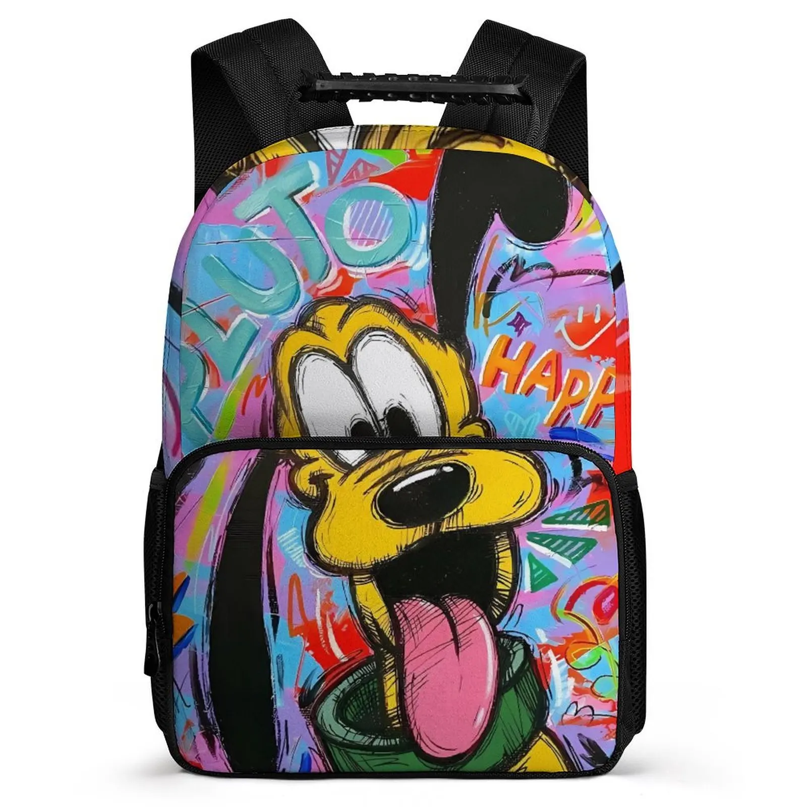 

Fashion Disney Pluto Teen Student Girl Boy To School Knapsack 16 Inch Cartoon Backpack Women Rucksack