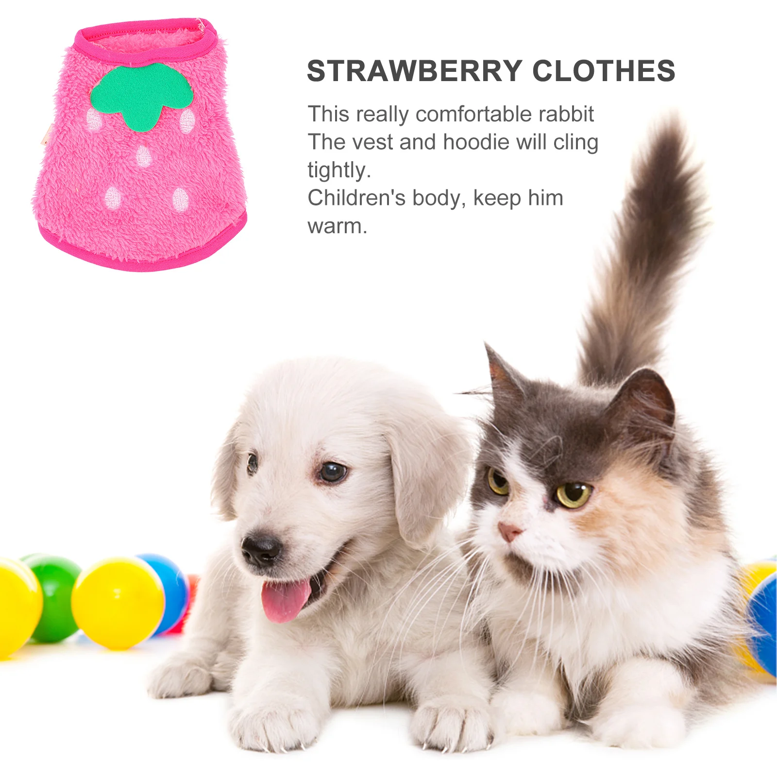 

Dog Clothes Winter Fleece Small Pet Costume For Rabbit Guinea Pig Hoodie Vest Apparel Warm Soft Outfit For Chinchilla