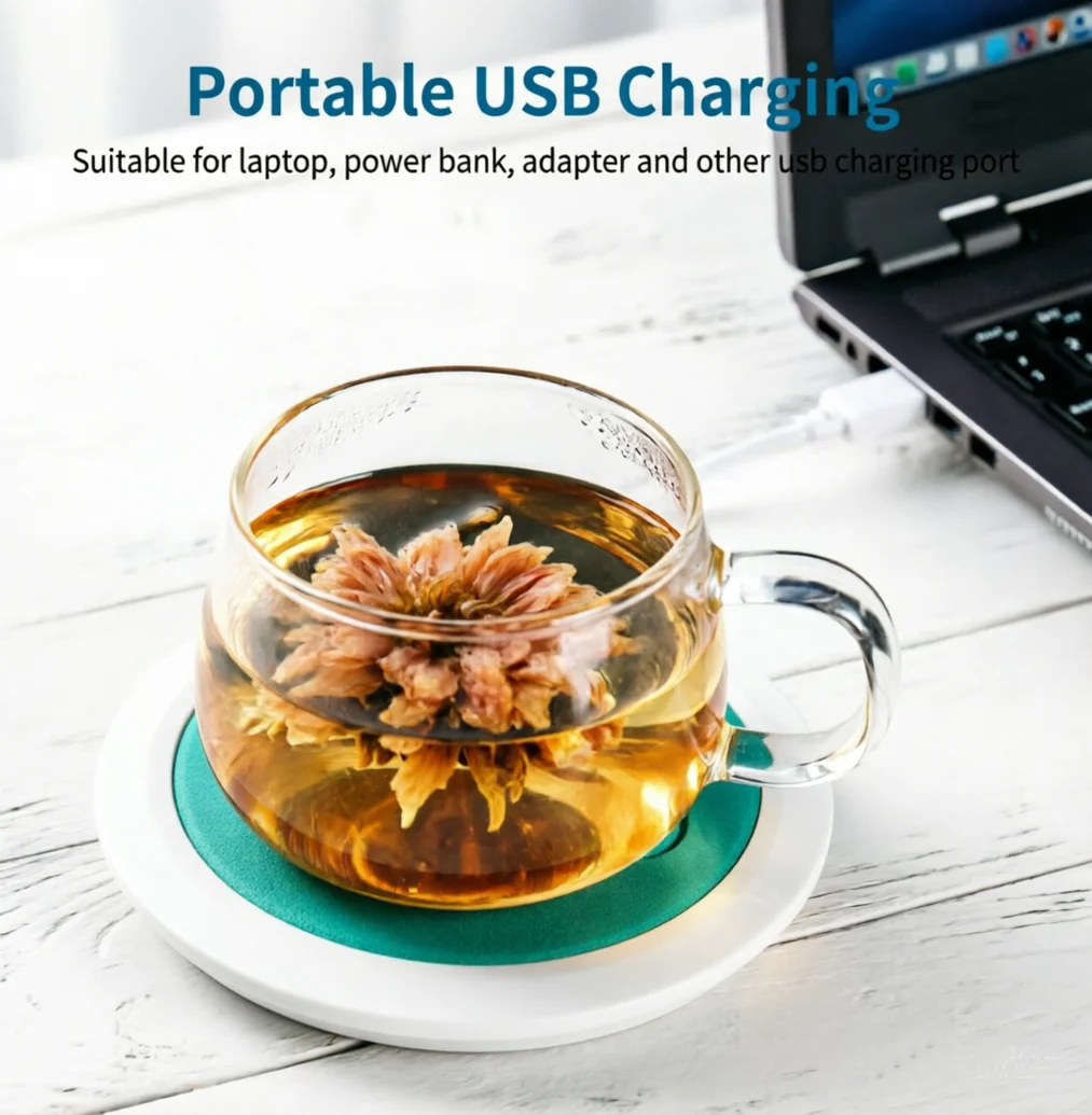 

USB-подогреватель для кружек с терморегуляцией для кофе, молока, чая, воды, портативная грелка для кружек, подогреватель для дома, офиса, рабочего стола