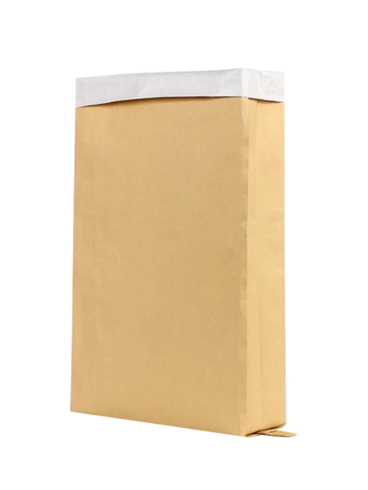 25 кг крафт-бумажные тканые пакеты большого размера, оптовая продажа, печатная бумага, пластиковый пакет, водонепроницаемый курьерский белый бумажный пластиковый композитный пакет
