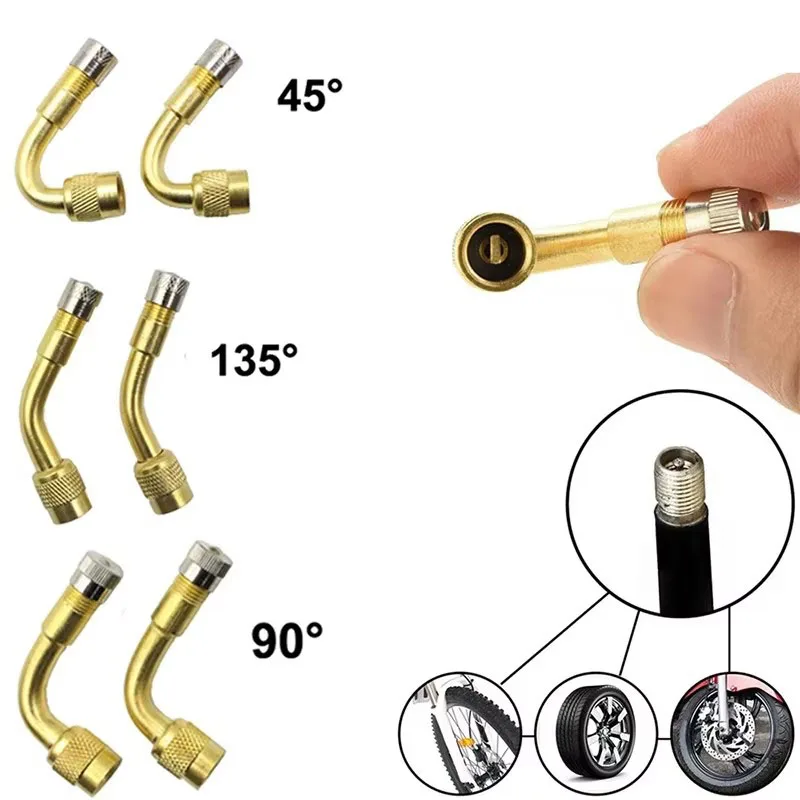 

1/2/3/4pcs Degree Angle Tire Valve Extension Adapter Car Valve Stem Adapter For Car Truck Motorcycle Cycling Accessories