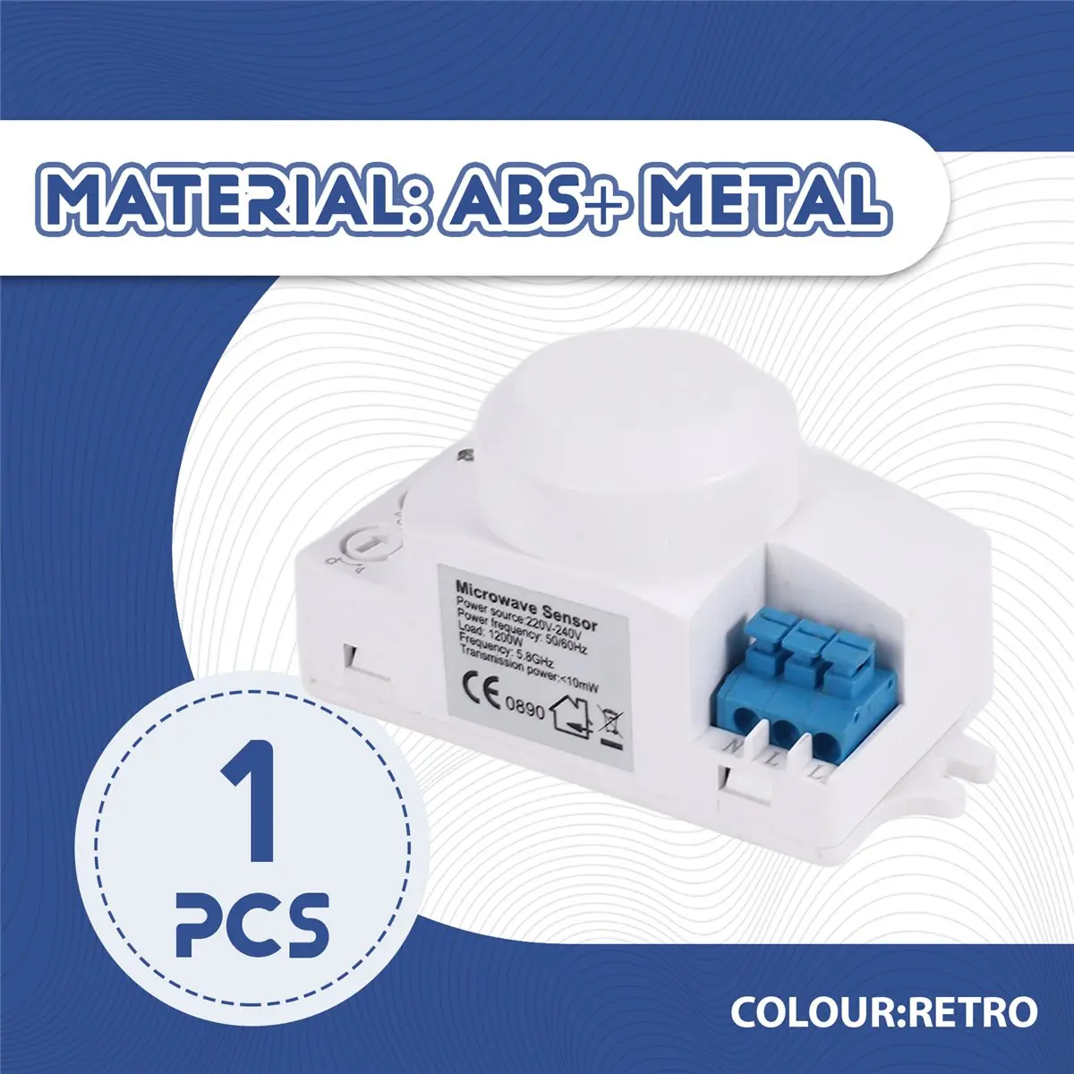 

Delighted- 5.8GHz HF System LED Microwave 360 Degree Motion Sensor Light Switch Body Motion Detector,White