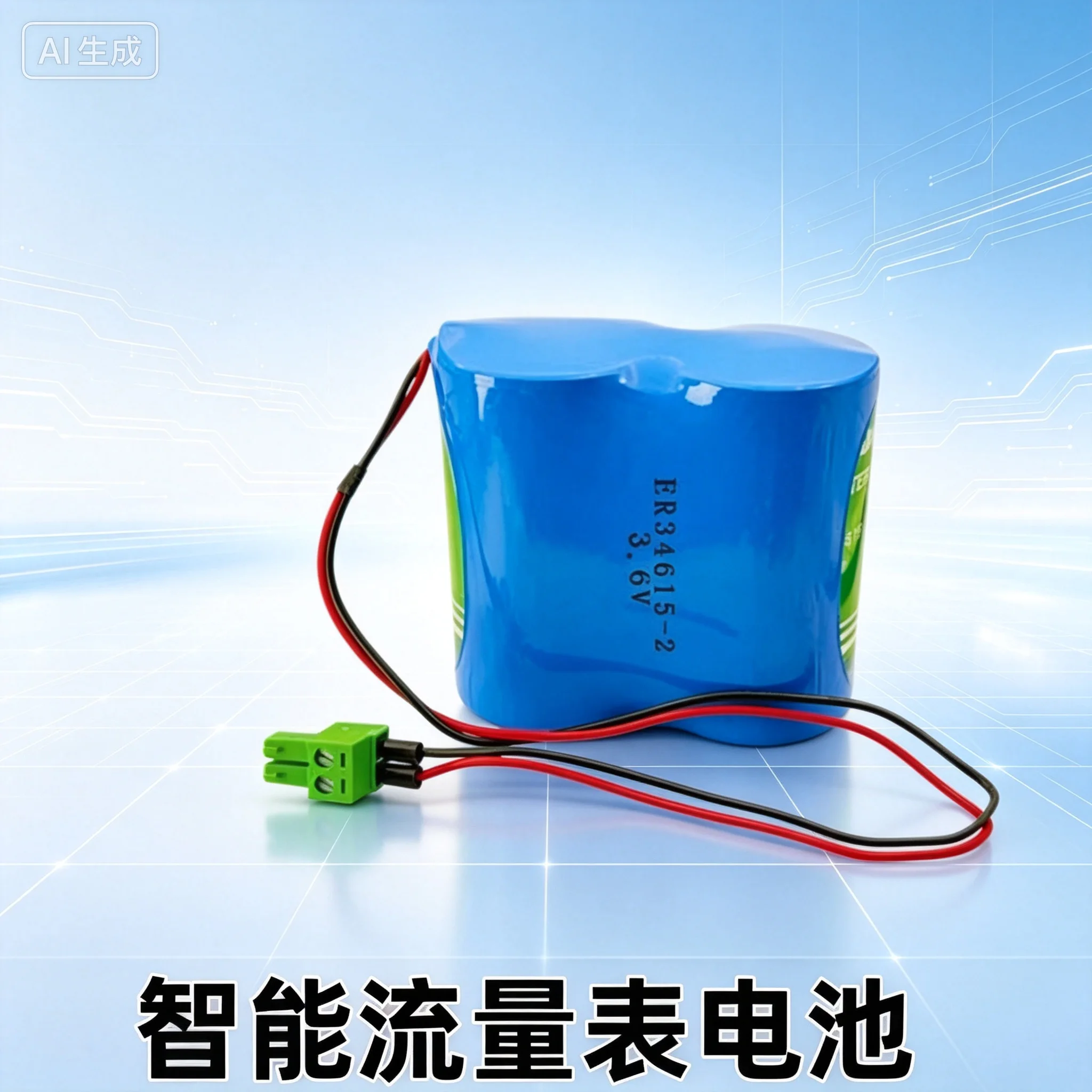 Spare for Flow Meter Lithium Battery ER34615‑2, For Vortex, IoT And Gas Meters