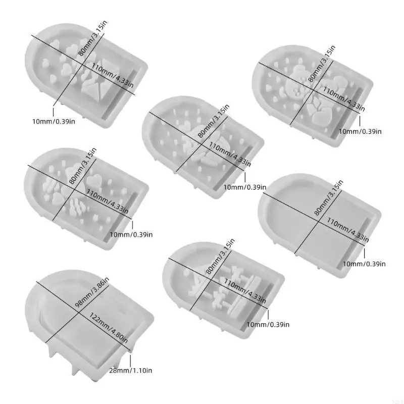 

N2UE Pack of 7 Sturdy Silicone Molds For Craft Enthusiasts And Small Studio Creators