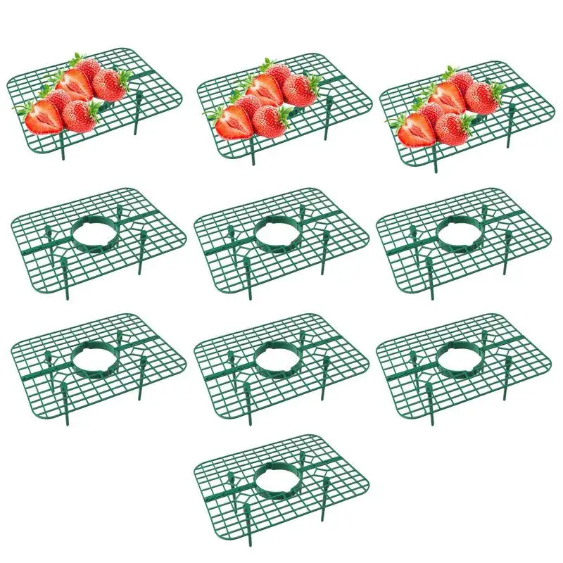 

10pcs Strawberry Stand Frame Holder Gardening Stand Plant Tray Rack Fruit Support