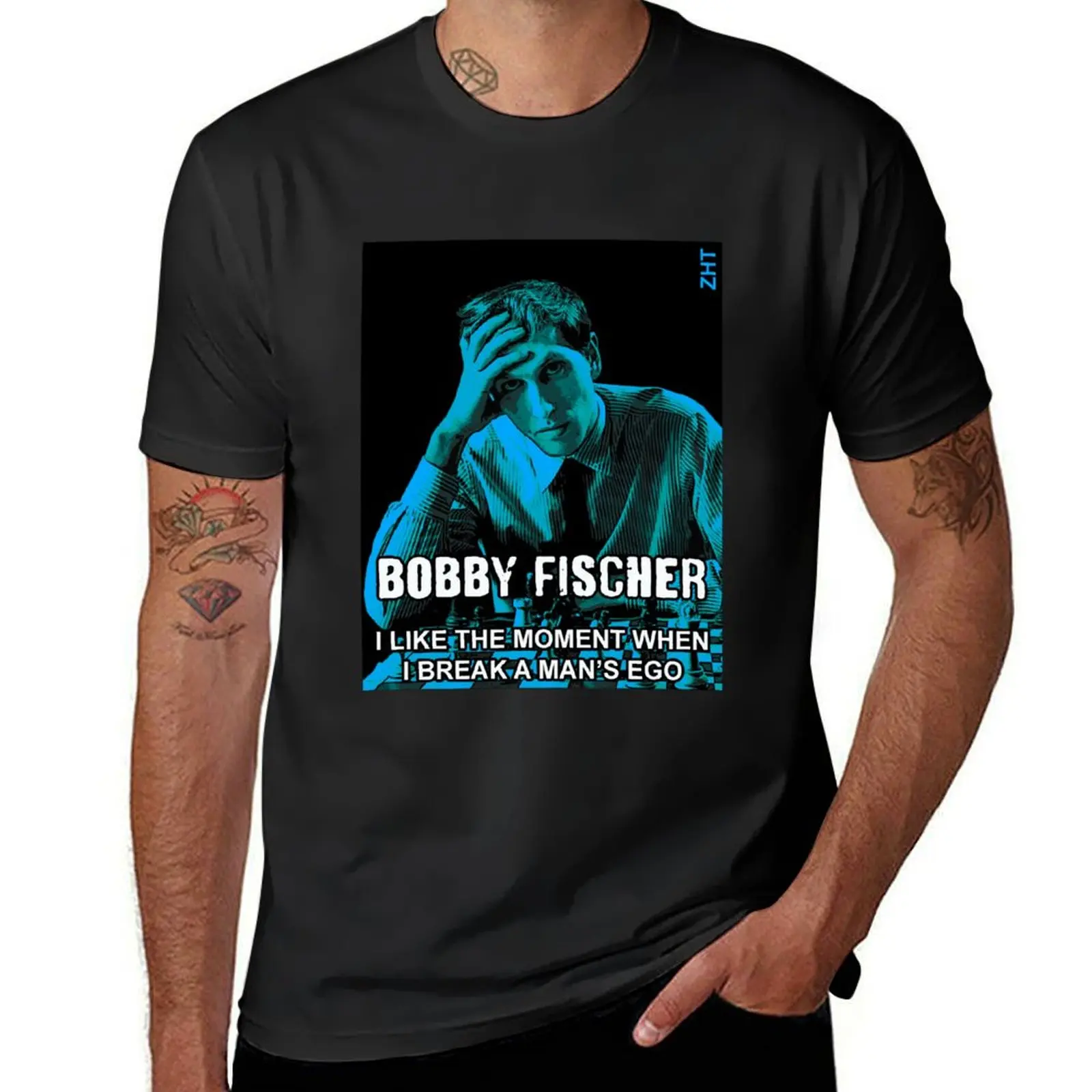 

Bobby Fischer T-Shirt anime animal prinfor boys mens t shirt graphic