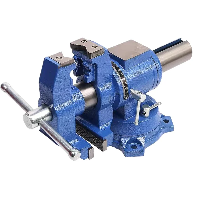 5 inch Bench Vise Inches Heavy Duty Cast Iron with 360 Swivel Base and Head for Clamping Stationary Grinding