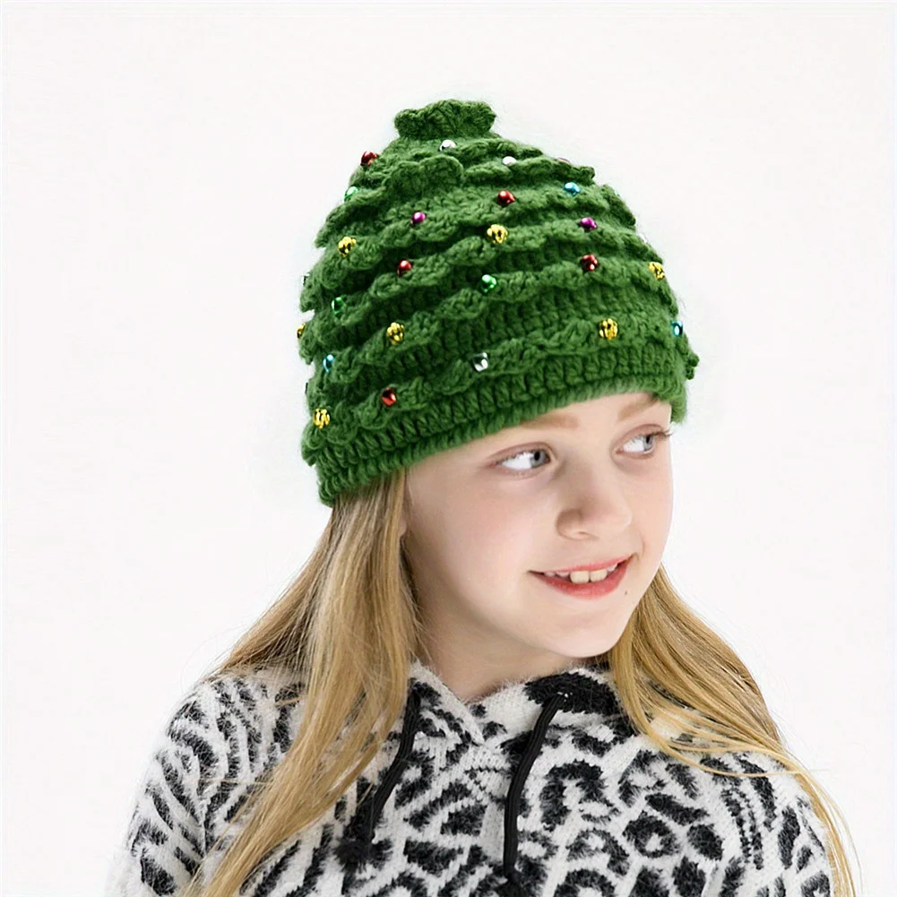 Autumn and Winter Parent Child Hats Christmas Adult Children's Hats Christmas Tree Star Knitted Hats Warm Gifts
