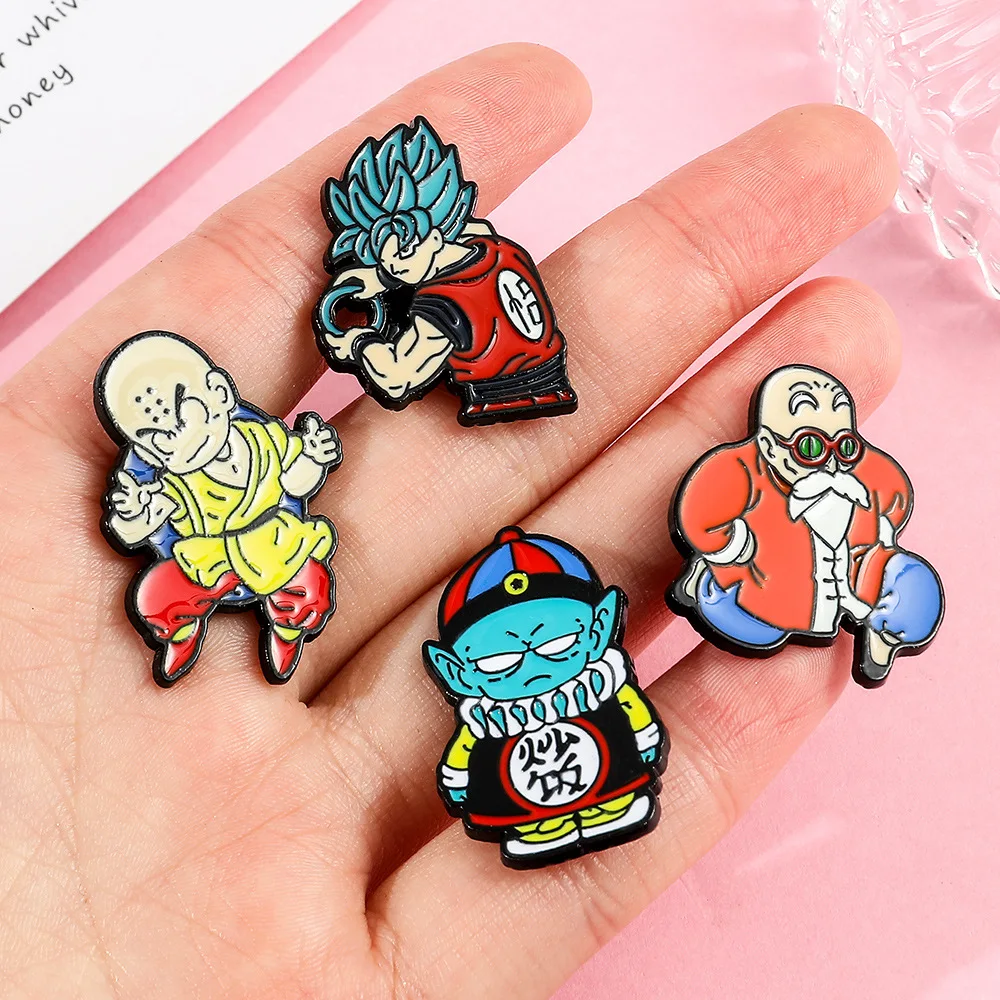 33 Styles Dragon Ball Z Enamel Pin Dragonball Son Goku Vegeta Lapel Badge Anime Metal Brooches for Women Men Jewelry Accessories