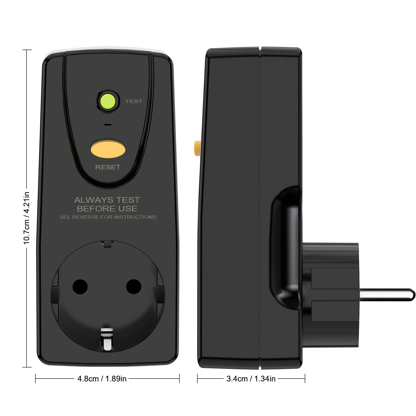16A Leakage Protection Plug EU Personal Protection Socket with FI Safety Switch Household Home Circuit Breaker Cutout Outdoor