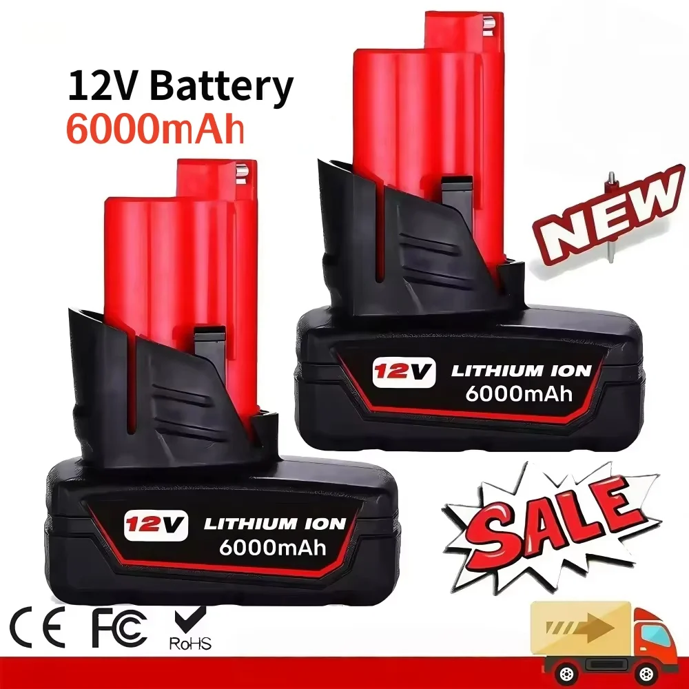 

Сменный аккумулятор 12 В 3,0/6,0 для Milwaukee M12 48-11-2401, 48-11-2402, 48-11-2420, 48-11-2411,48-11-2412,M12B2,M12B4.