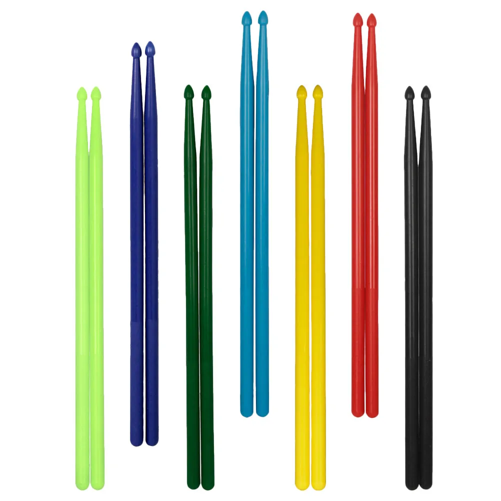 

7 Pairs Nylon Drum Stick Percussion Sticks Drumsticks for Lightweight Rod Child