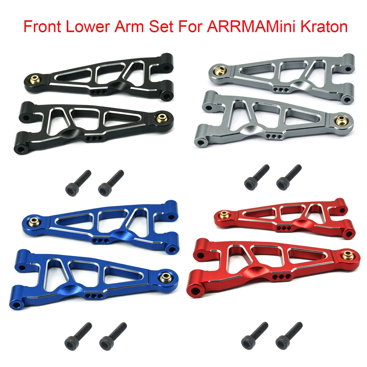 

For ARRMA Mini Kraton 1/16 Front Lower Arm Metal Upgrade Parts Kit RC Car OP Accessories