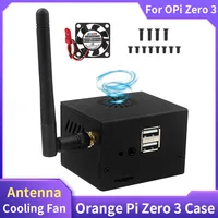 Orange Pi Zero 3 carcasa de Metal con ventilador de refrigeración, antena opcional, carcasa de refrigeración activa para placa Orange Pi Zero 3 4 2 1GB