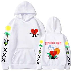 Un Verano Sin Ti Hoodie Men Women's Fashion Bad Rabbit Hoodie Harajuku Hip Hop Hoodie Sports Casual Clothing Long Sleeve Hoodie