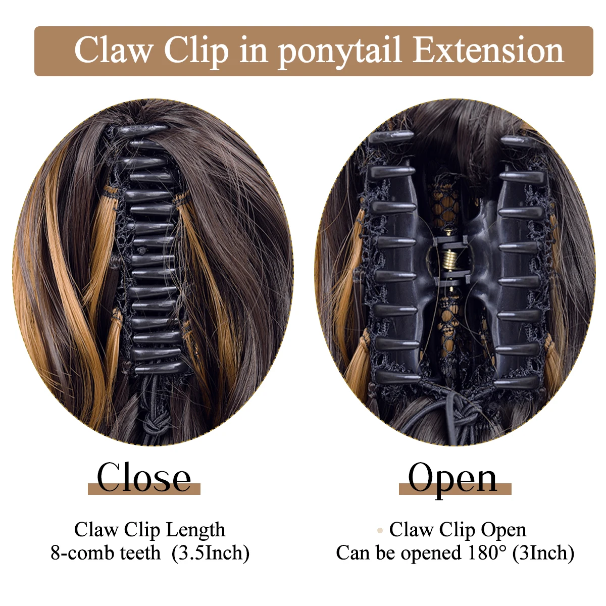 Synthetic Diy Short Wavy Claw Clip In Ponytail Hair Extensions Black Blonde Pony Tail Clip In Hair Tail Natural False Hairpiece