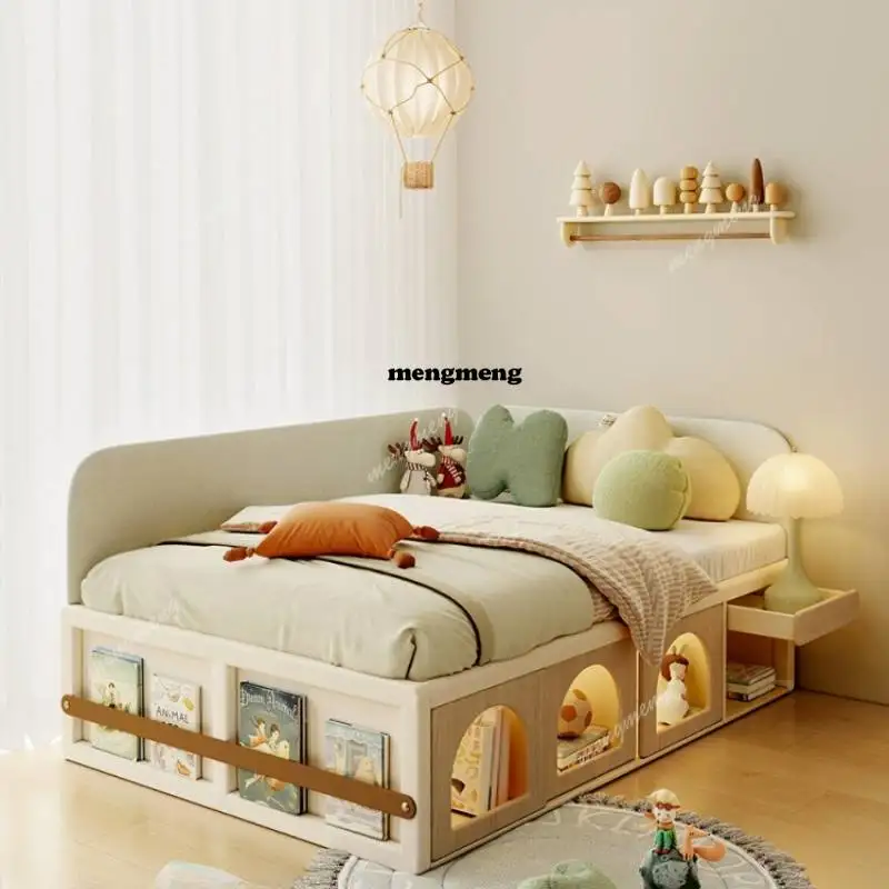 تخزين أمان عادي للأطفال، سرير أمان بسيط مخصص، سرير أطفال فردي للأطفال الصغار، طراز حديث، أثاث منزلي