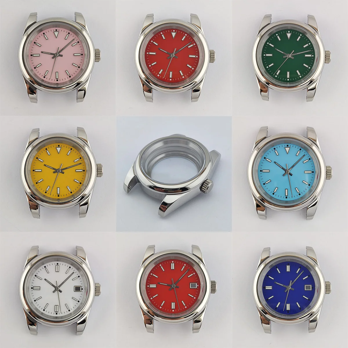 39mm Watch Case NH35 Case NH35 Dial Custom Logo Dial Sapphire Glass Watch Accessories Parts Suitable for NH35/NH36 Movement