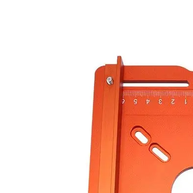 Orange Aluminum Alloy Router Jig Dual Scale Grooving Tool Guide Bracket For Precision Woodworking Cutting And Trimming Tasks