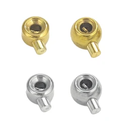 20 PCS Fade Resistant Clasps Stainless Steel Stopper Spacer Beads Crimp End Bead